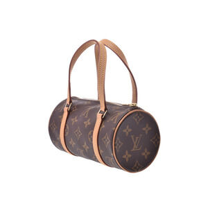 Louis Vuitton Papillon Monogram Bag Leather Brown Strap